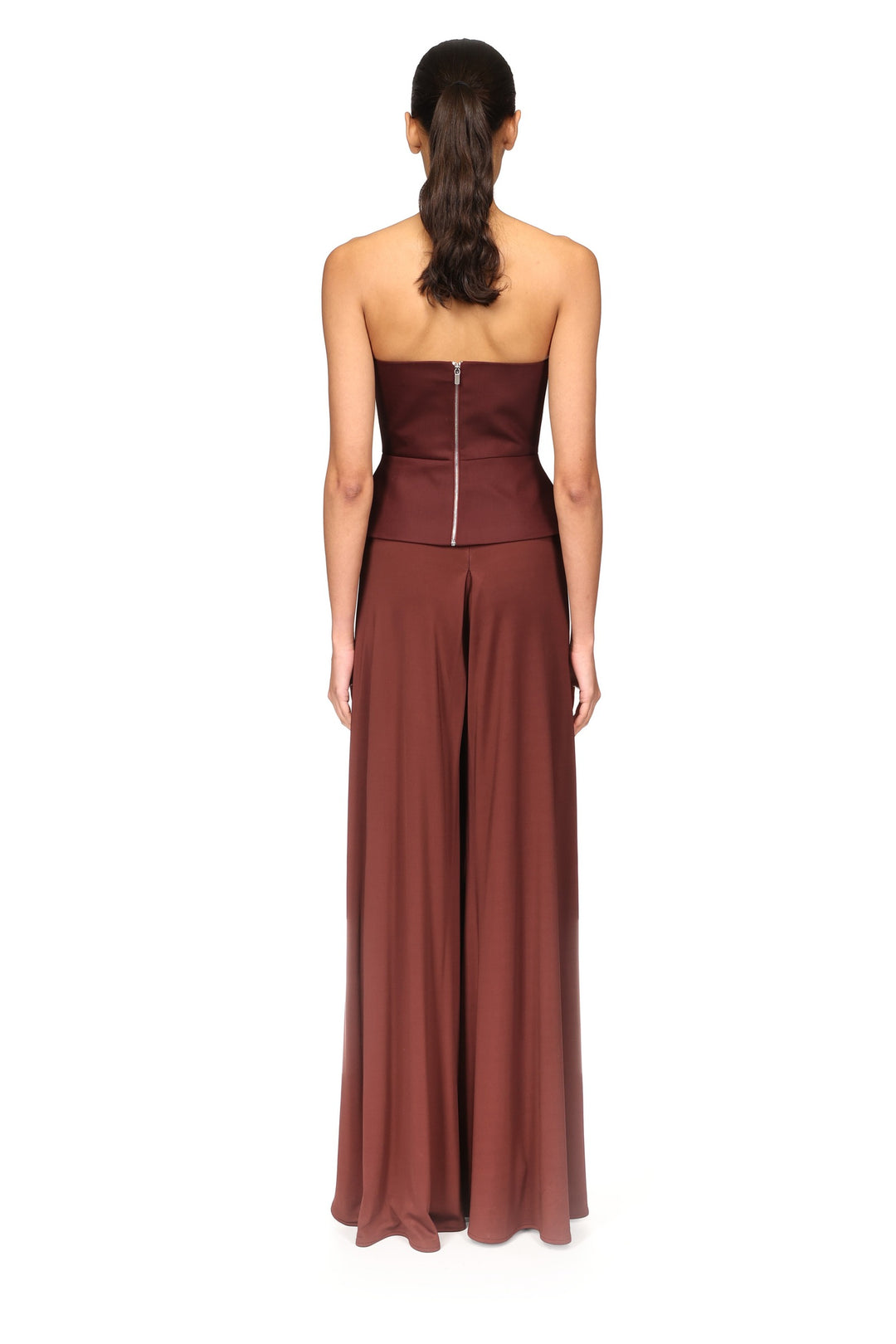 CROC RHINESTONE EMBROIDERY STRAPLESS TOP