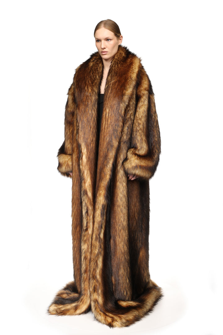 FAUX-FUR OVERSIZED COAT