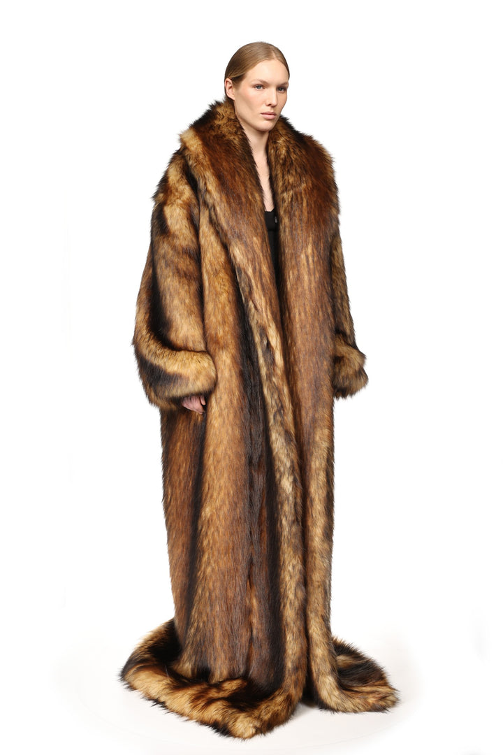FAUX-FUR OVERSIZED COAT