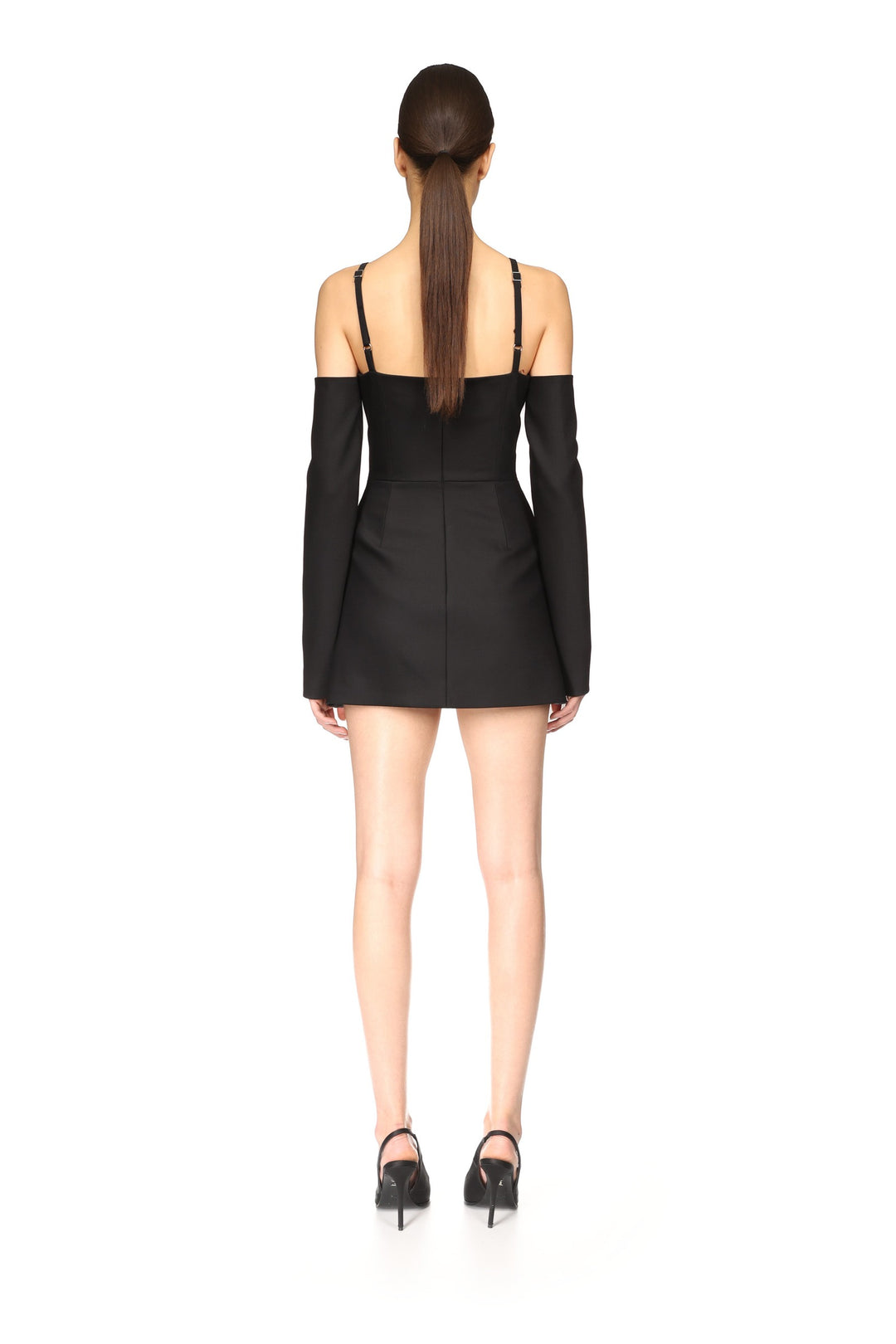 OPEN SHOULDER LONG SLEEVE MINI DRESS