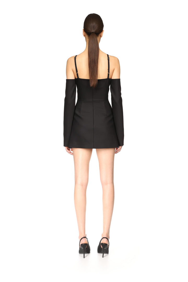 OPEN SHOULDER LONG SLEEVE MINI DRESS