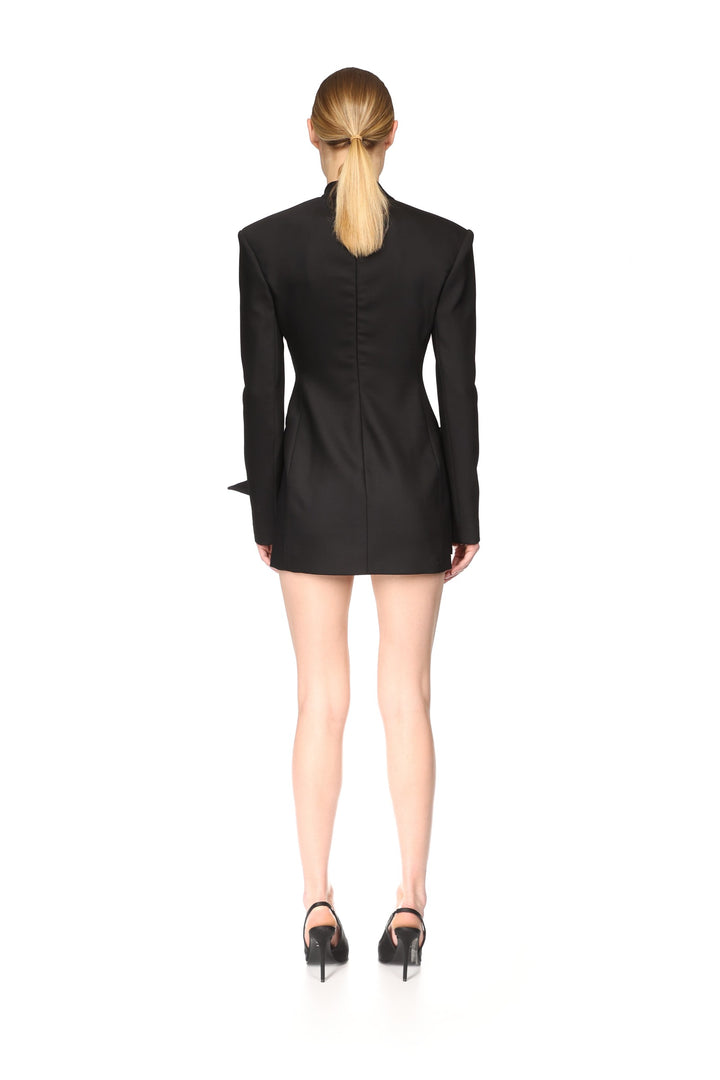 CROC ENAMEL EMBROIDERY JACKET DRESS