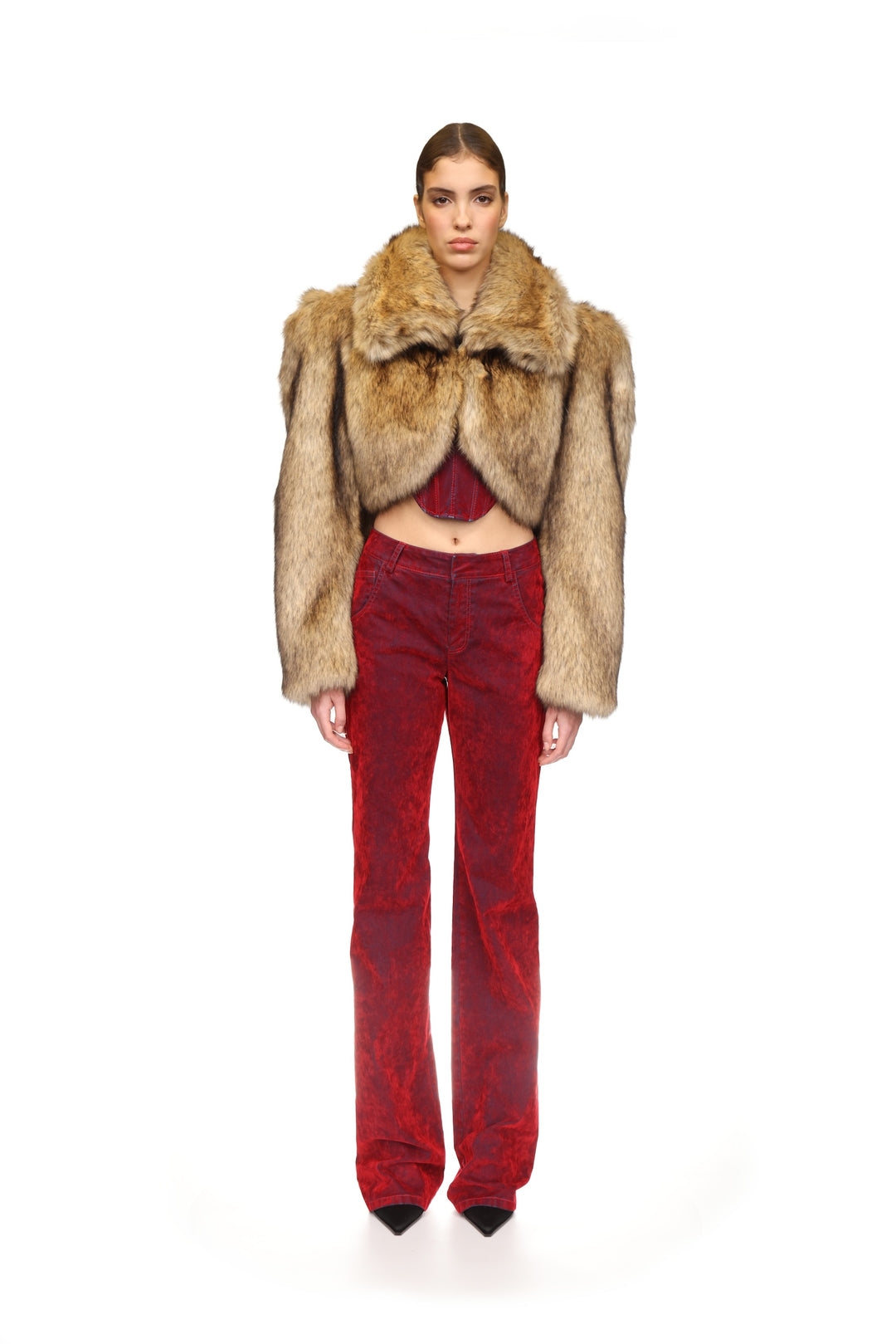 VELVET DENIM TROUSERS
