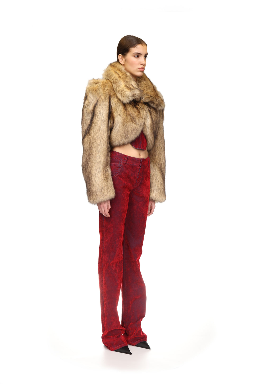 VELVET DENIM TROUSERS