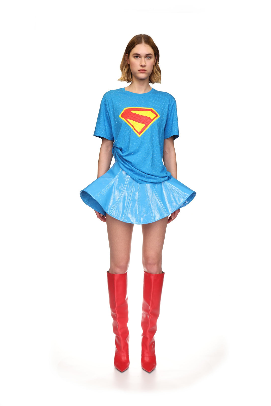 SUPERGIRL x DAVID KOMA RHINESTONE T-SHIRT