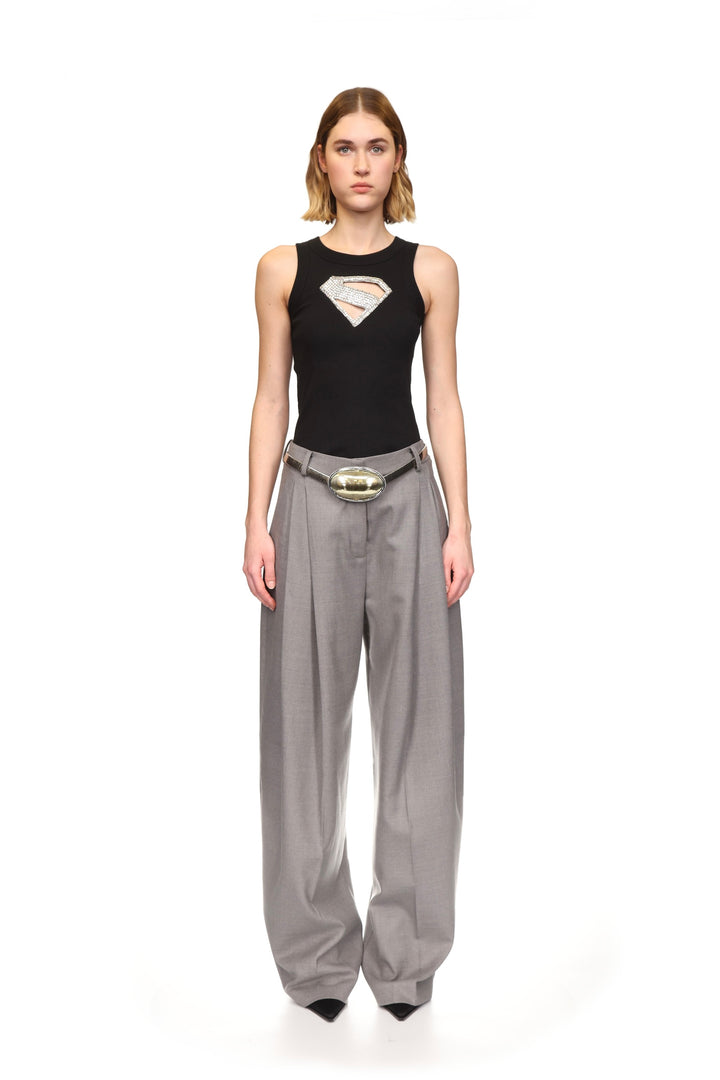 SUPERGIRL x DAVID KOMA CRYSTAL LOGO TANK TOP