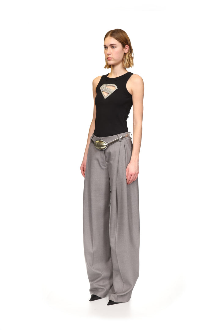 SUPERGIRL x DAVID KOMA CRYSTAL LOGO TANK TOP