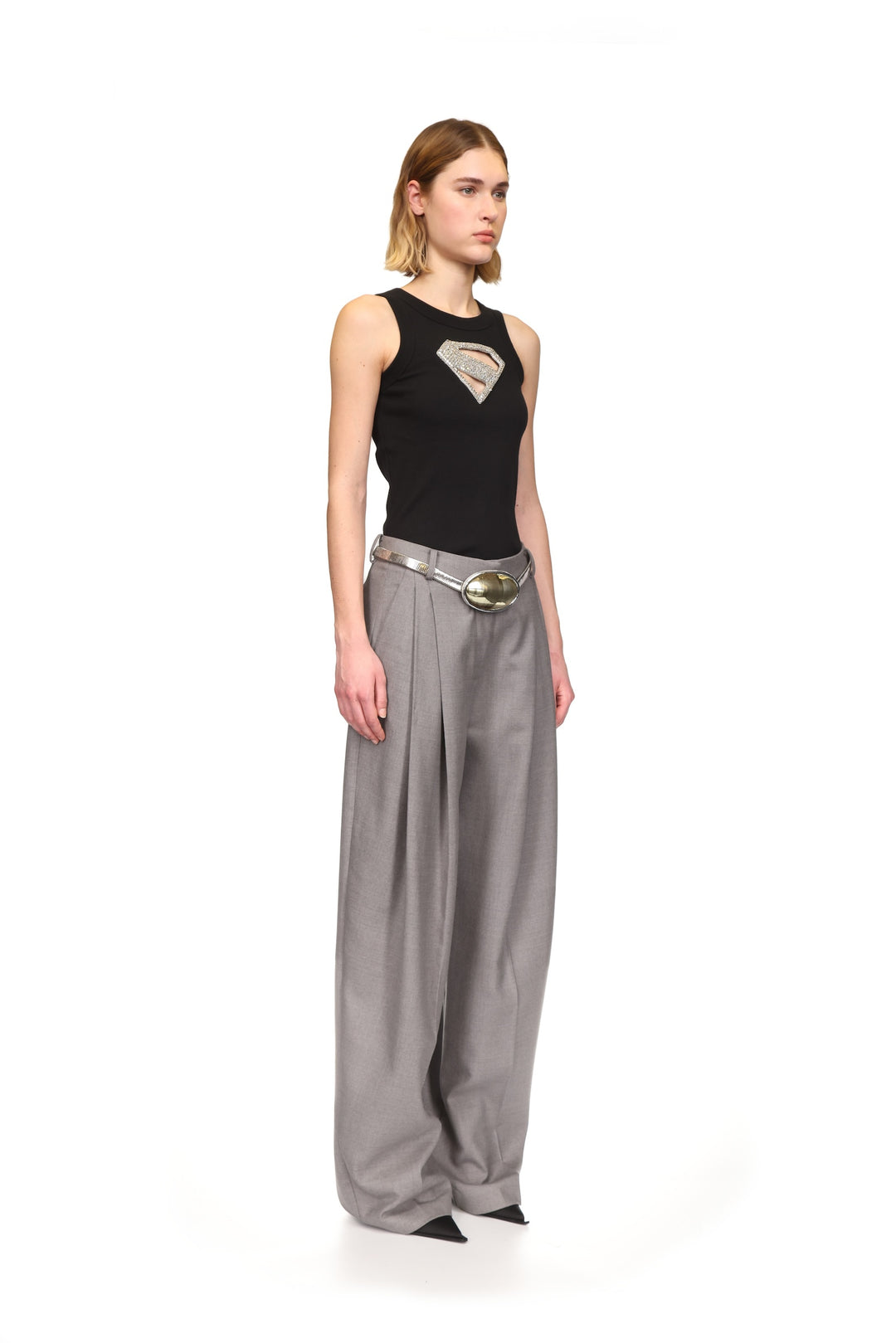 SUPERGIRL x DAVID KOMA CRYSTAL LOGO TANK TOP