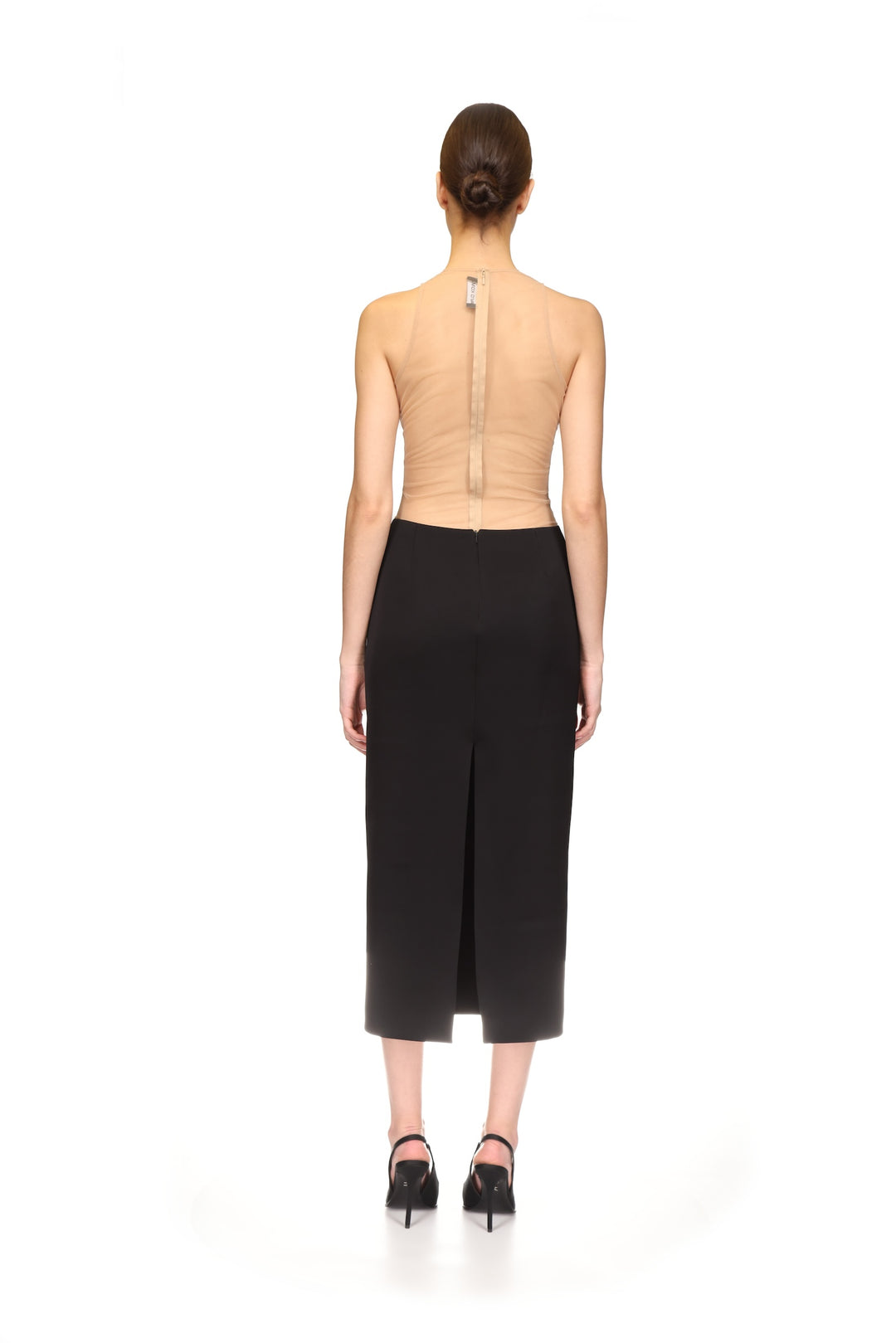 SATIN MIDI PENCIL SKIRT