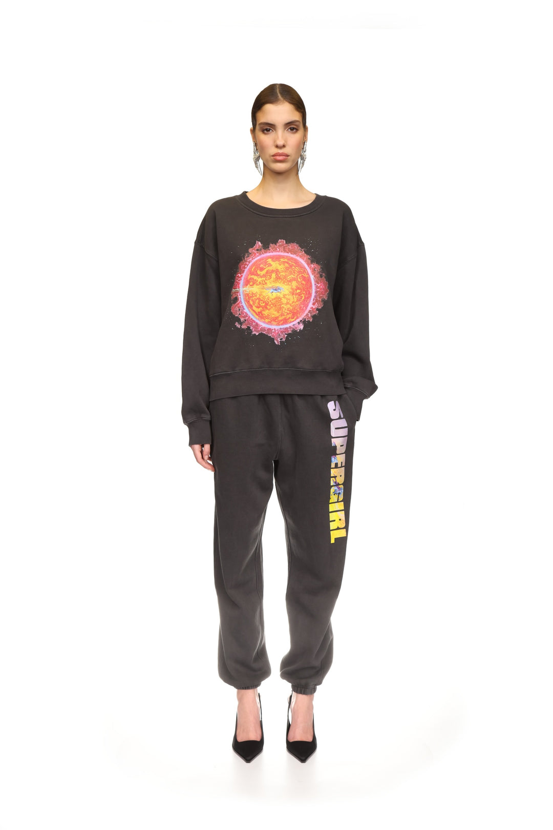 SUPERGIRL x DAVID KOMA LOGO PRINT SWEATPANTS