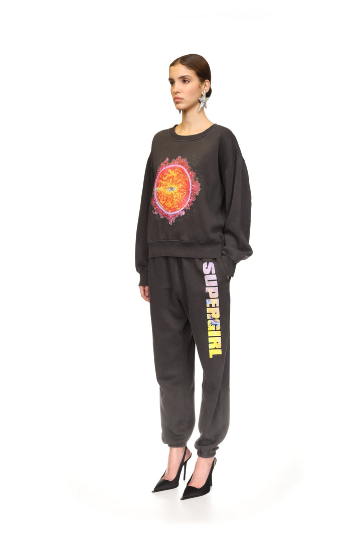 SUPERGIRL x DAVID KOMA LOGO PRINT SWEATPANTS