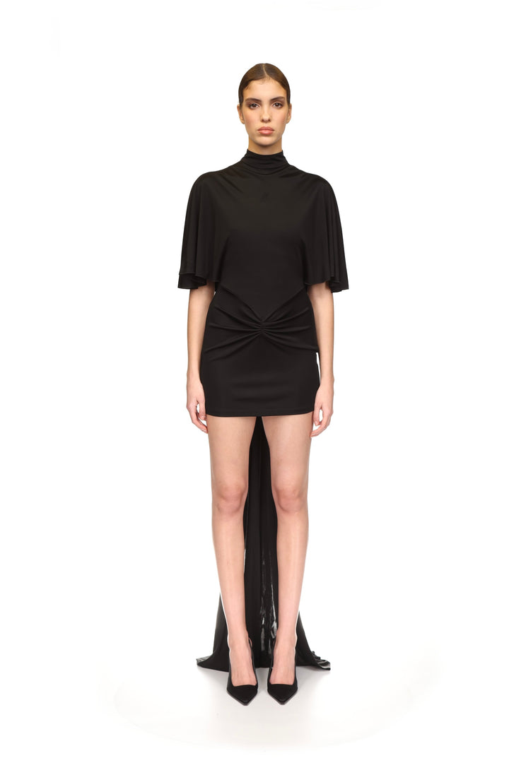 CRYSTAL STAR & BACK CUTOUT MINI DRESS