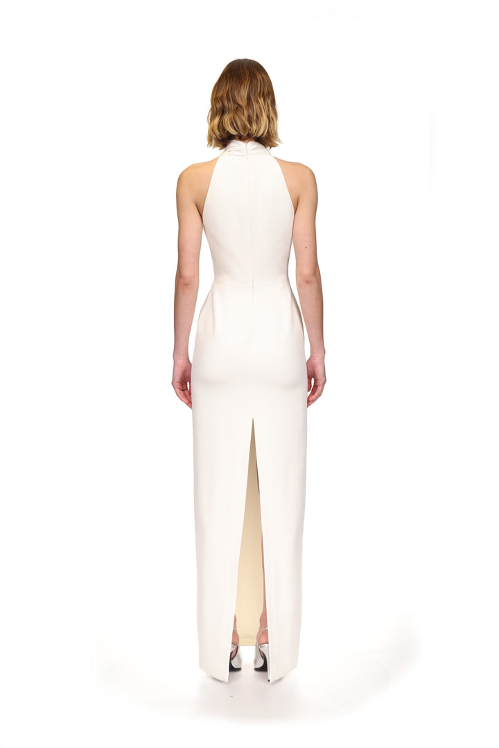 CRYSTAL PENDANT HALTERNECK GOWN