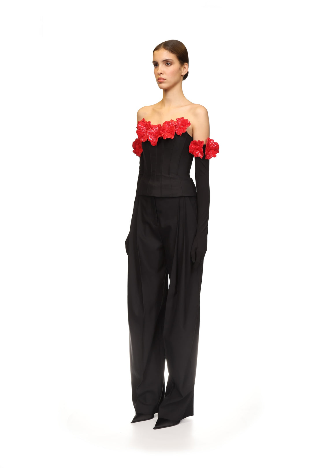 3D FLOWER CORSET TOP