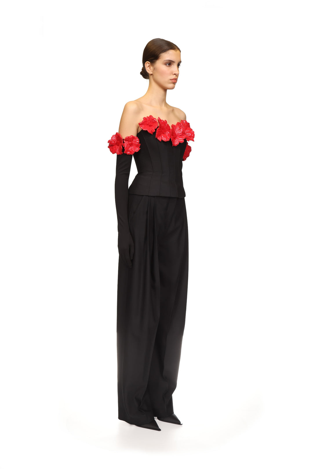 3D FLOWER CORSET TOP