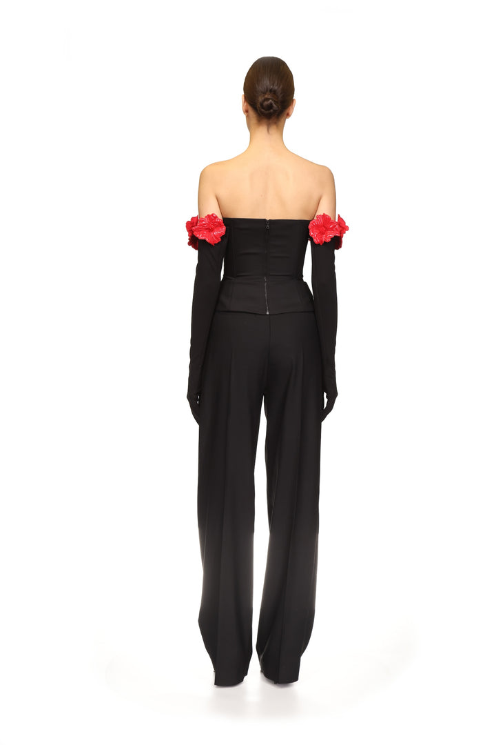 3D FLOWER CORSET TOP