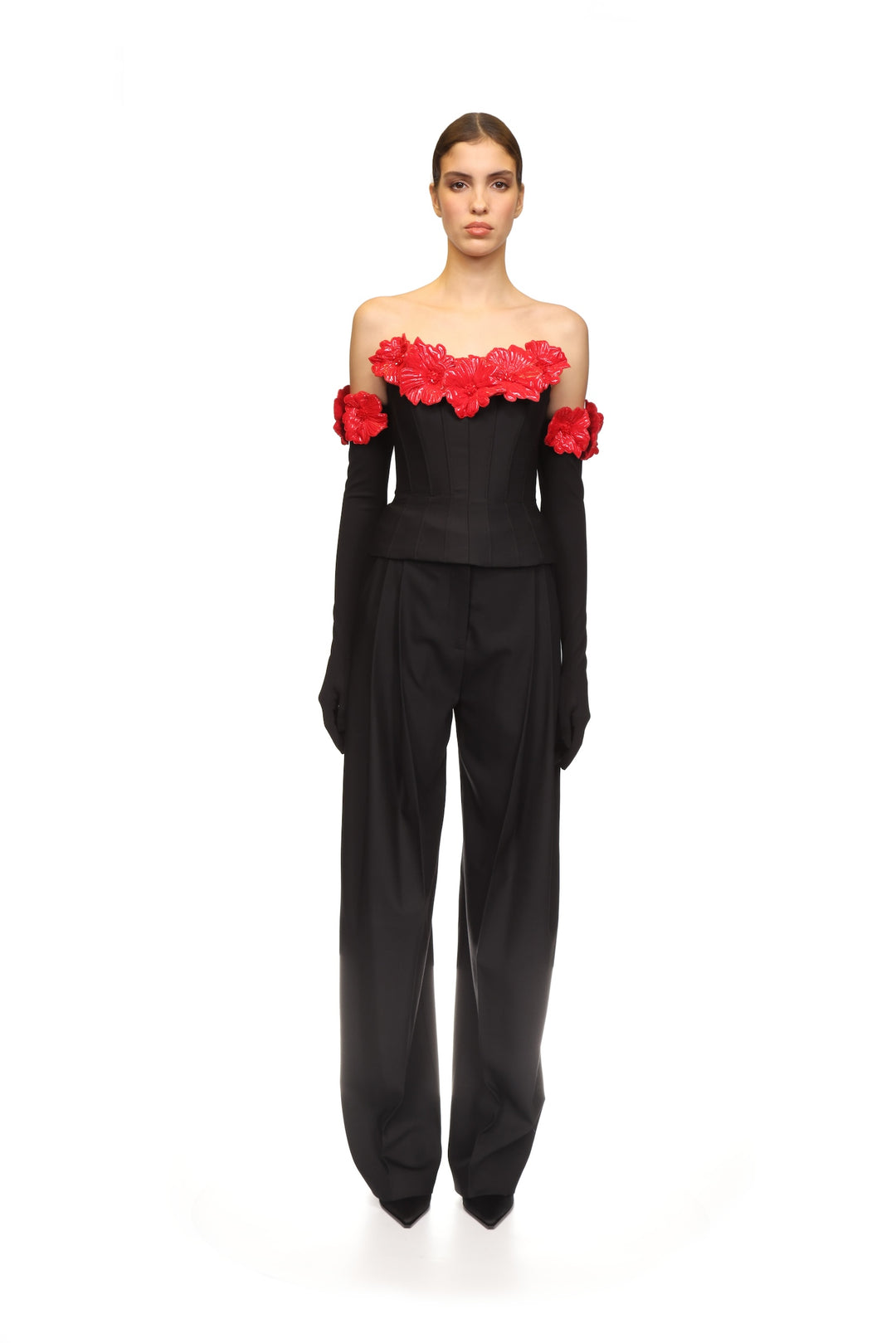 3D FLOWER CORSET TOP