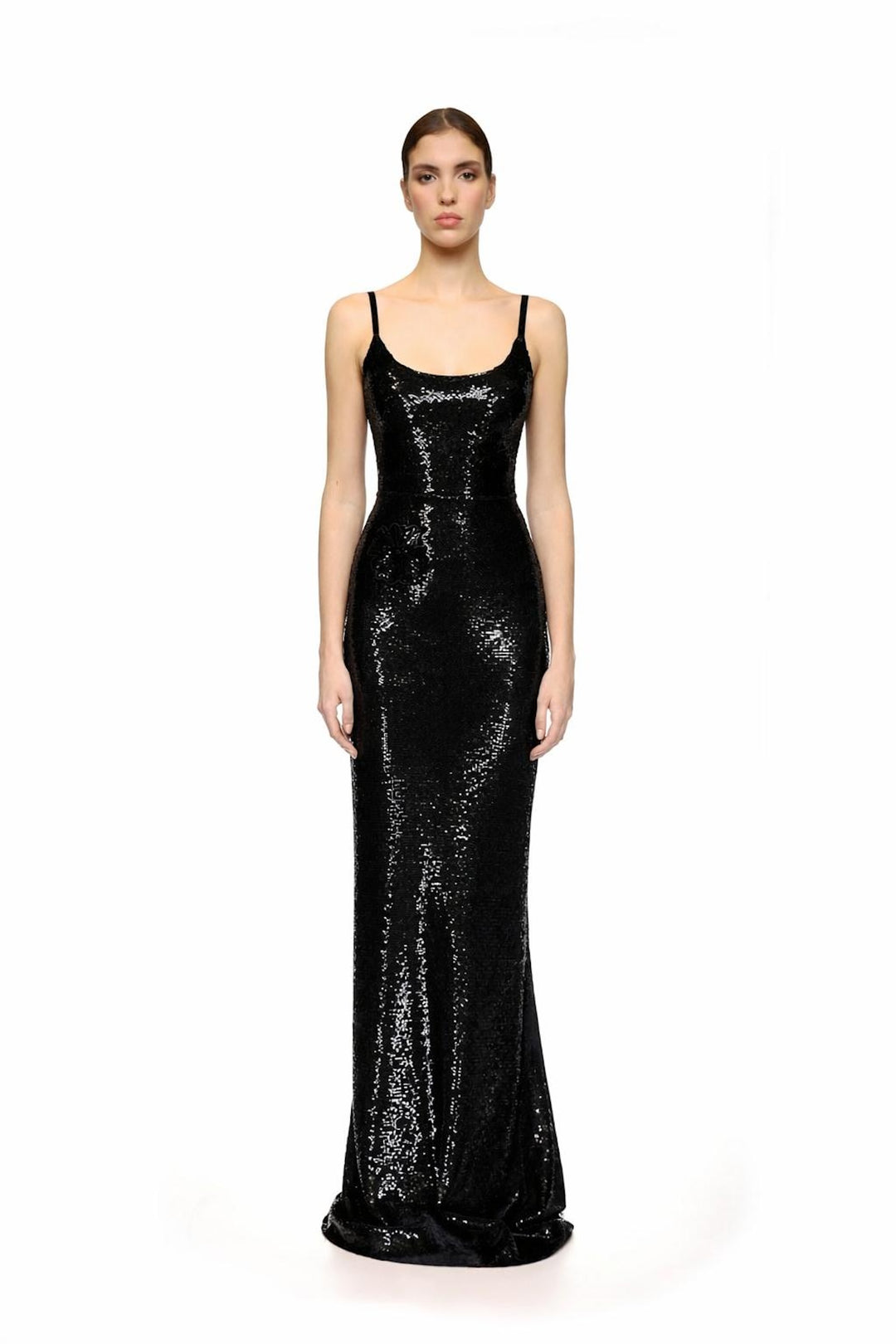FITTED SEQUIN GOWN