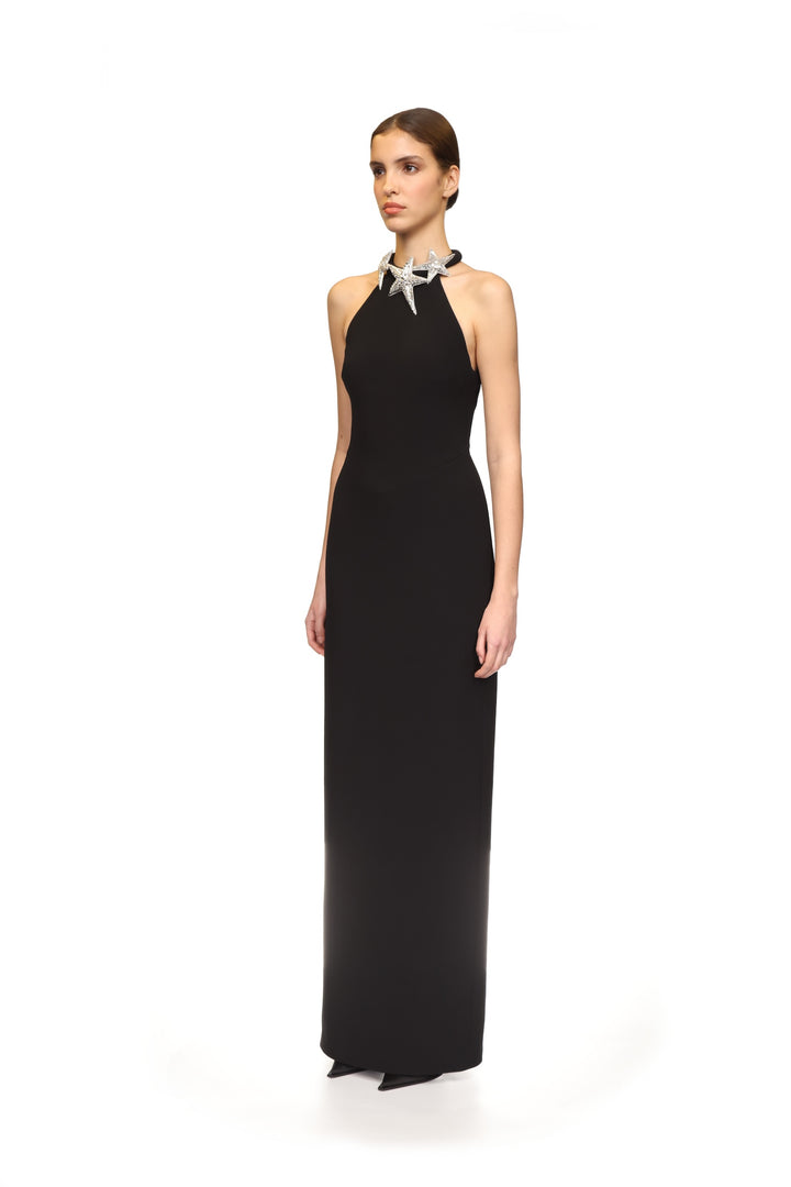 CRYSTAL STARS HALTER GOWN