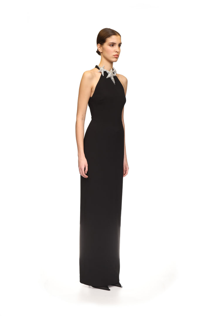 CRYSTAL STARS HALTER GOWN