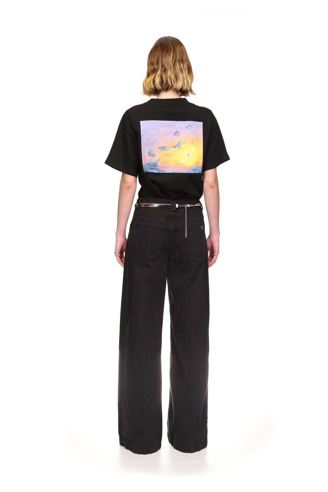 SUPERGIRL x DAVID KOMA LOGO PRINT T-SHIRT