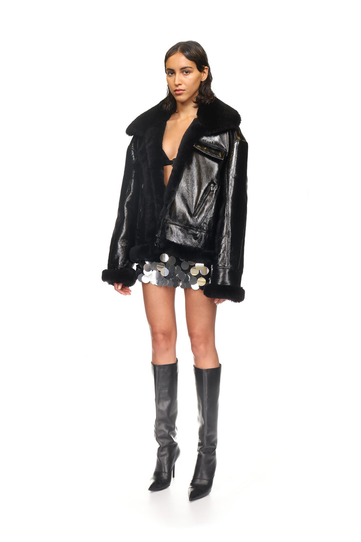 SHEARLING JACKET IN BLACK