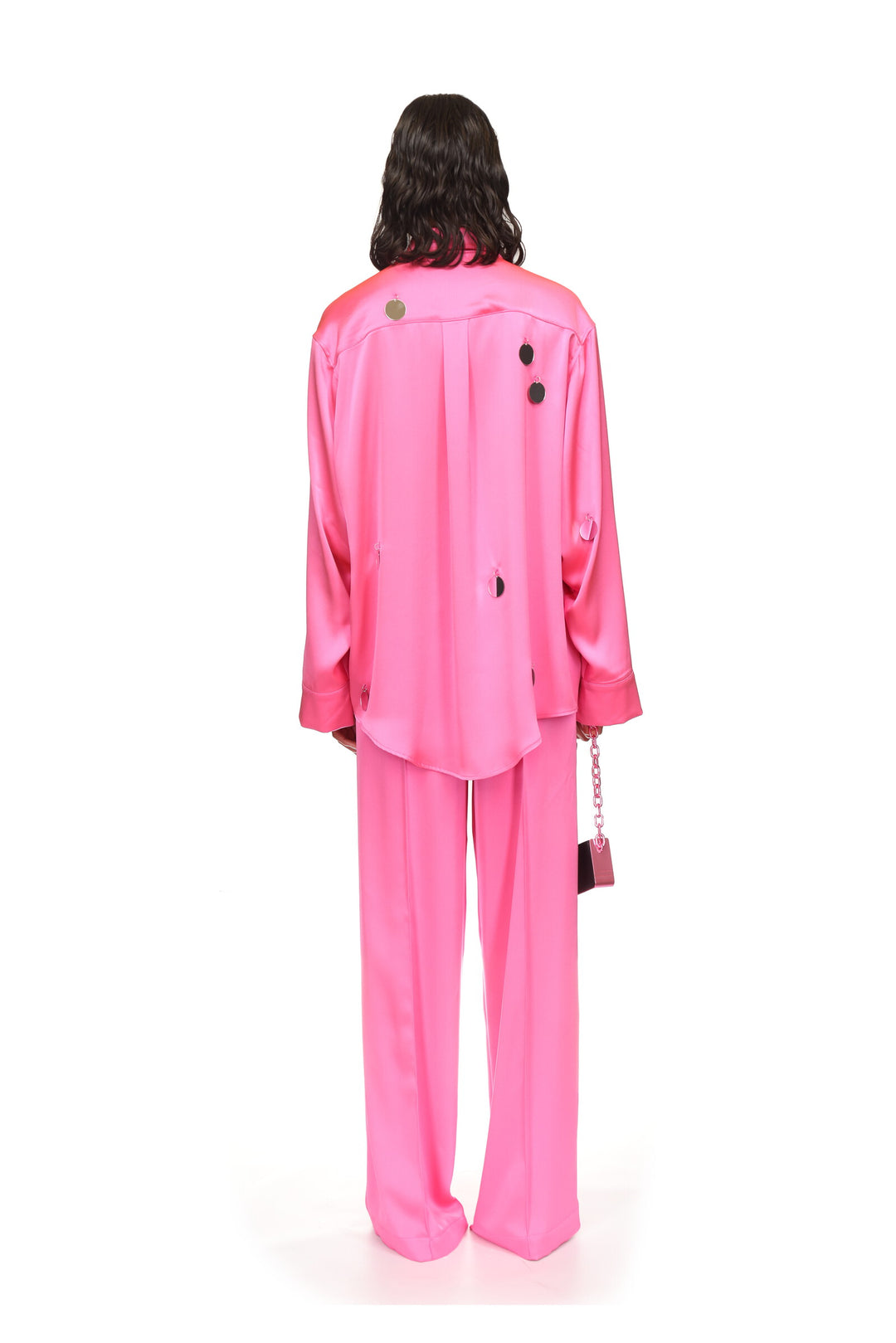 ELASTIC WAISTBAND SATIN TROUSERS