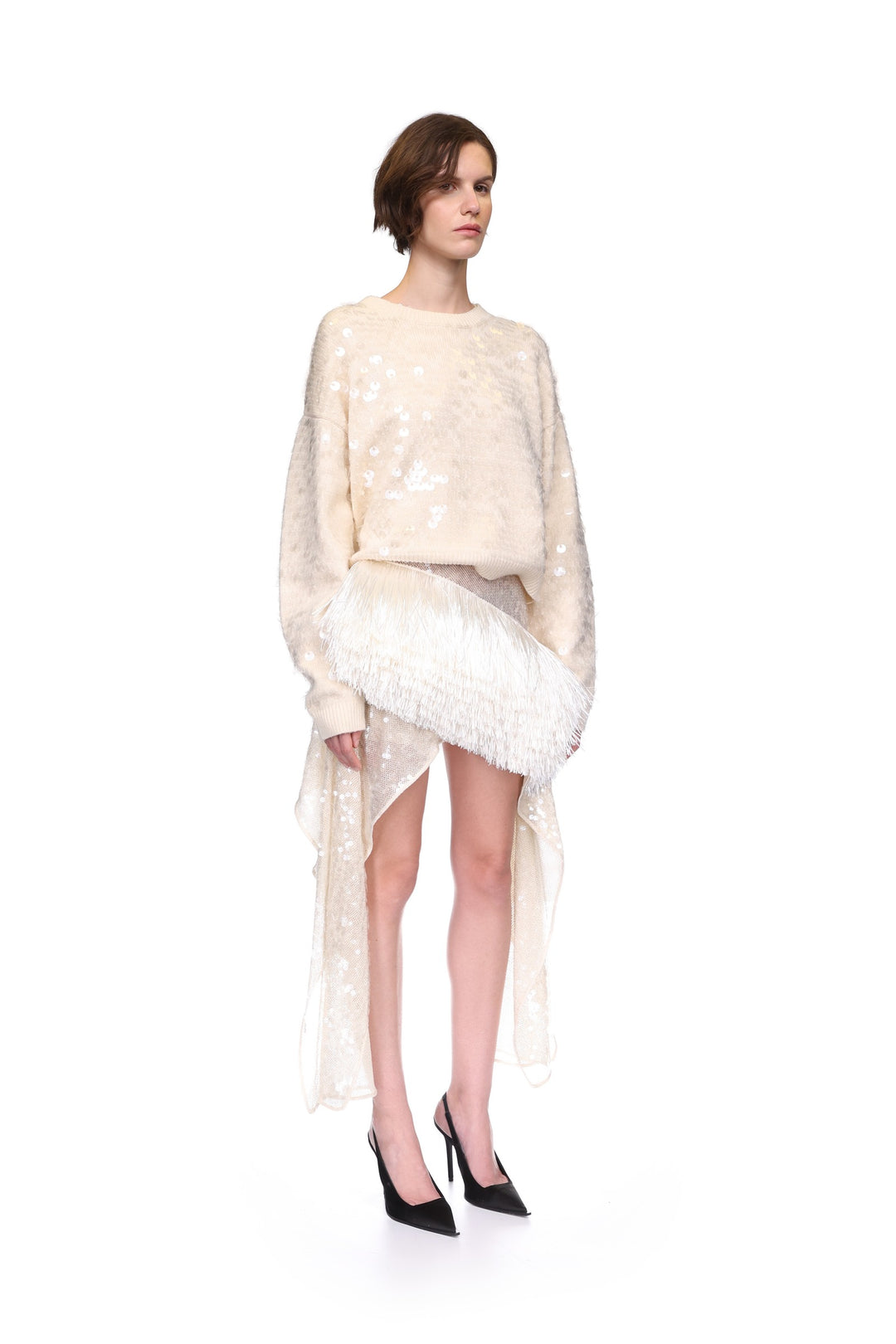 SEQUIN EMBROIDERY KNIT JUMPER