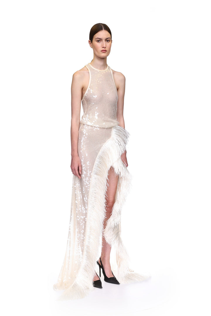 HALTERNECK SEQUIN TANK TOP