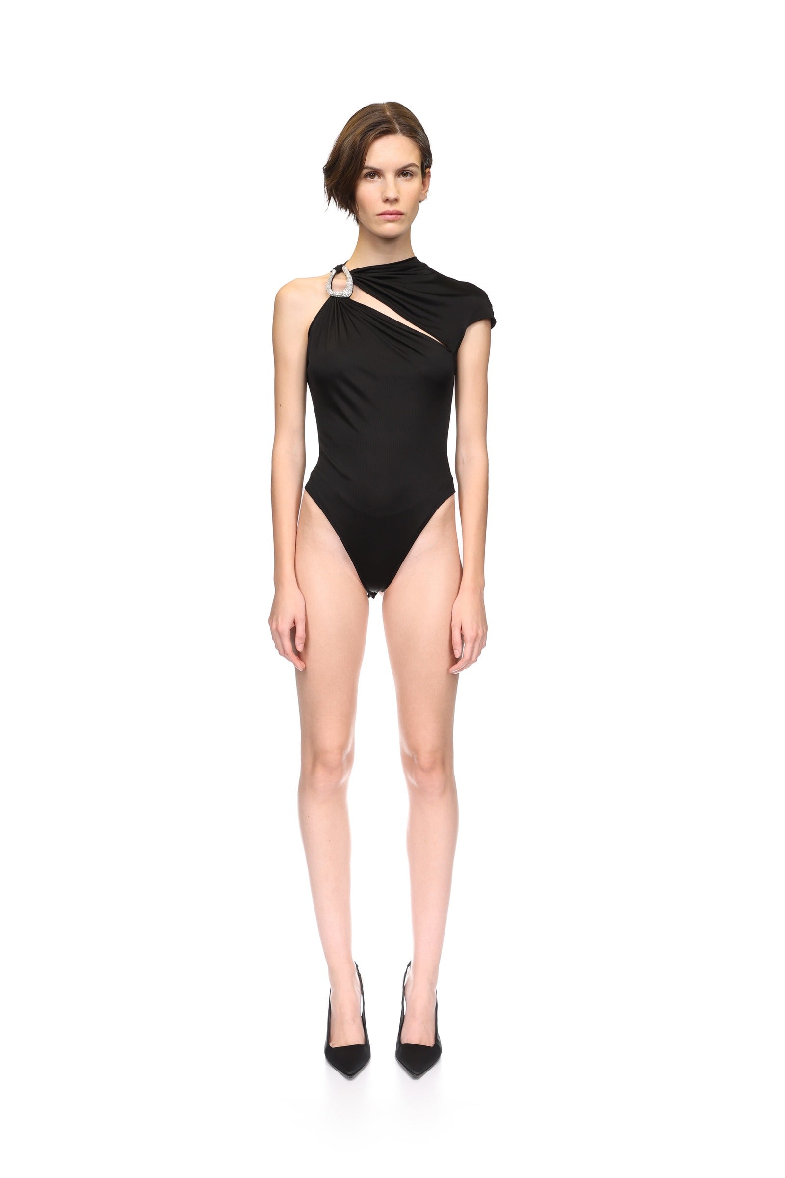 CRYSTAL BUCKLE AND JERSEY BODYSUIT – David Koma
