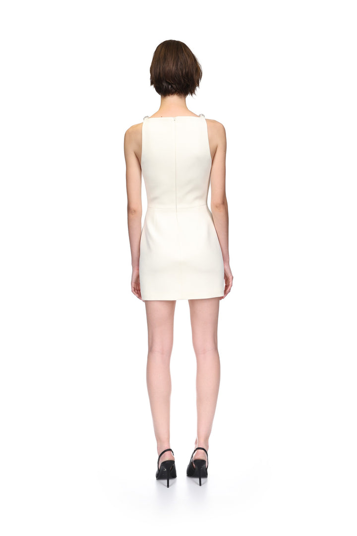 CRYSTAL CLAW DETAIL TAILORED JACKET DRESS