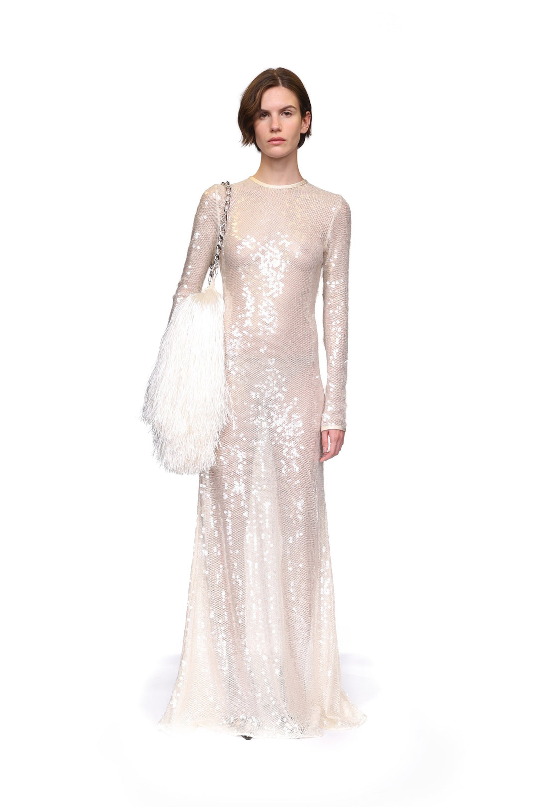 LONG SLEEVED SEQUIN GOWN
