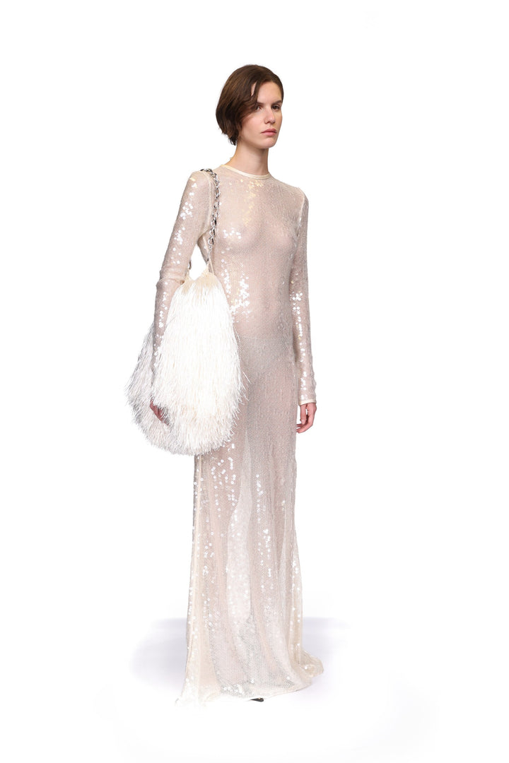 LONG SLEEVED SEQUIN GOWN