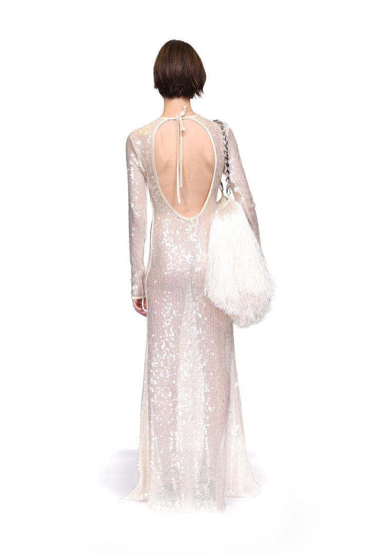 LONG SLEEVED SEQUIN GOWN