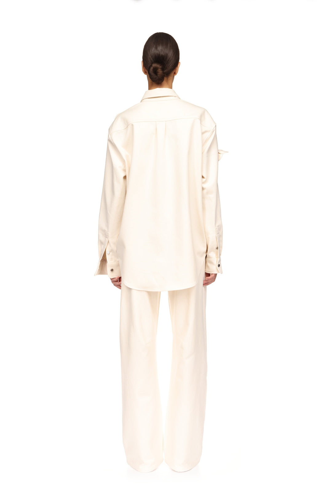 3D FLOWER DENIM SHIRT