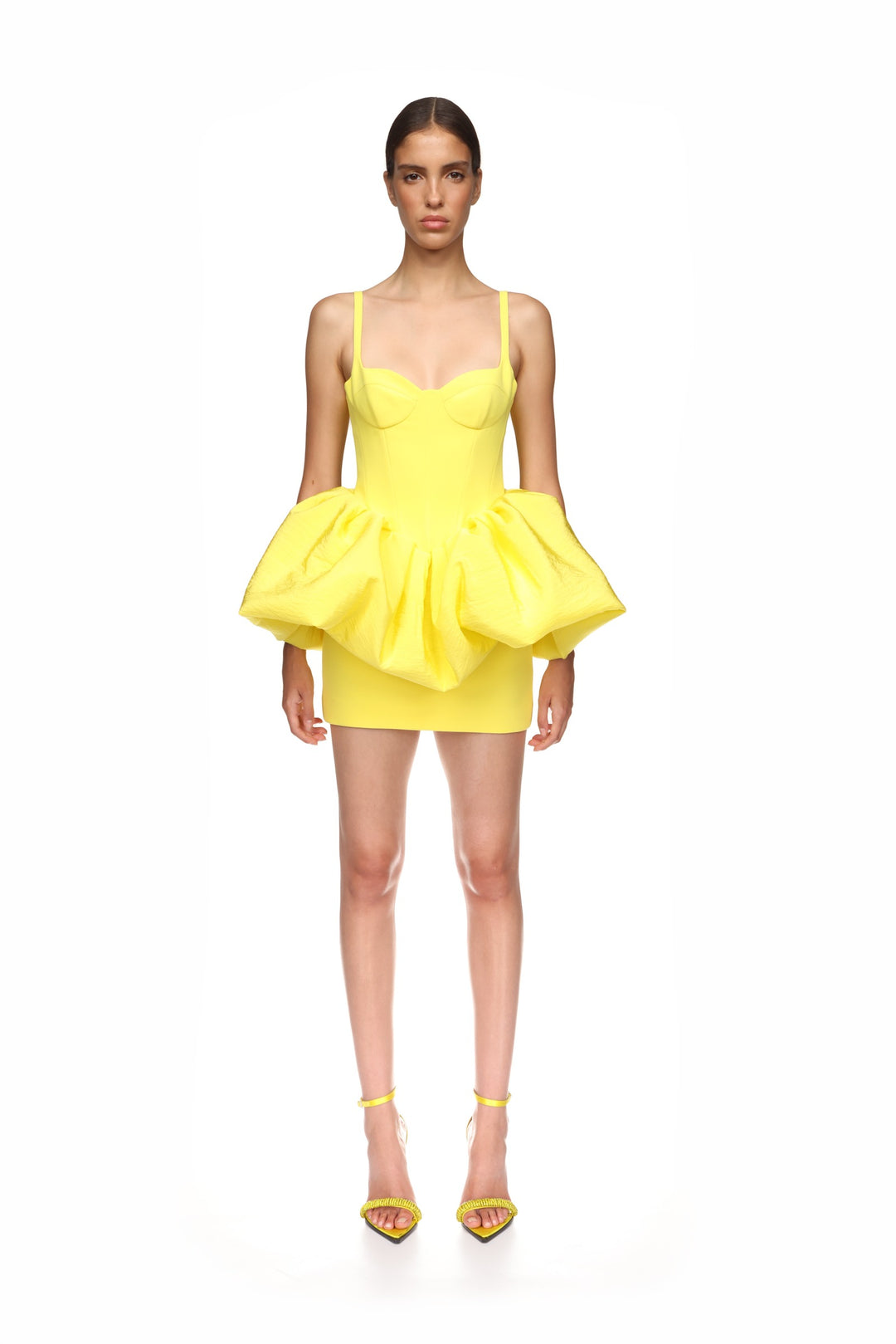 PUFF SKIRT DETAIL MINI DRESS