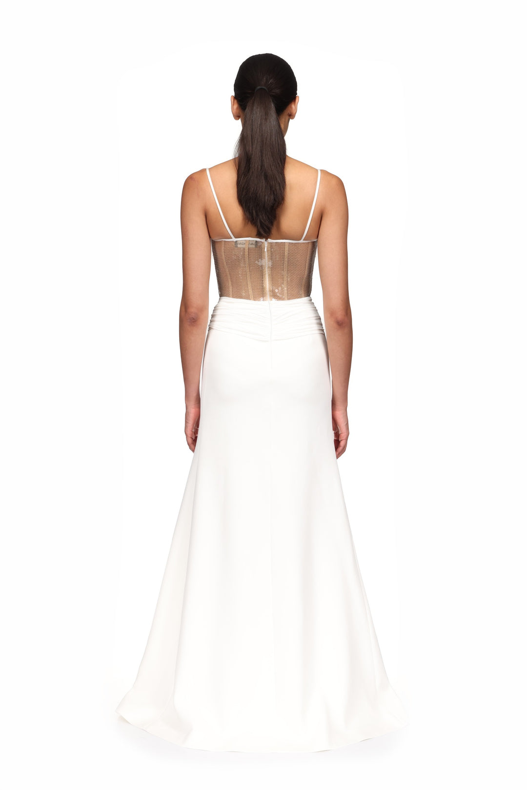 3D LACE FLOWER AND CORSET GOWN