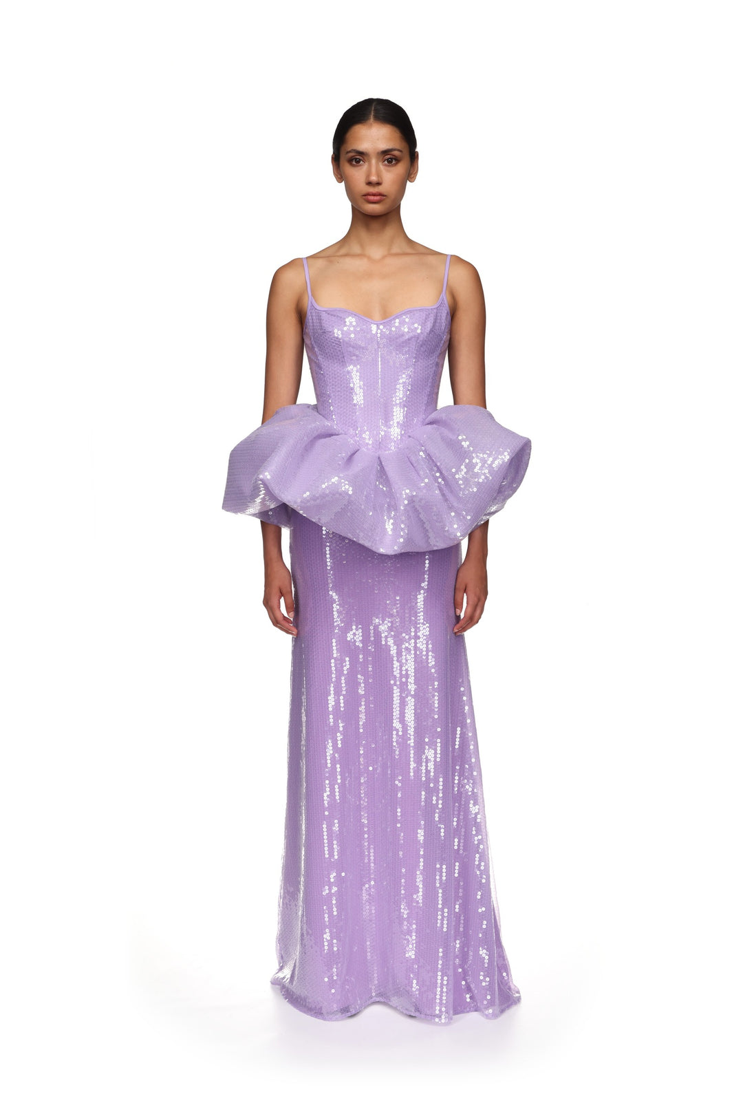PEPLUM DETAIL SEQUIN GOWN David Koma PEPLUM DETAIL SEQUIN GOWN David Koma
