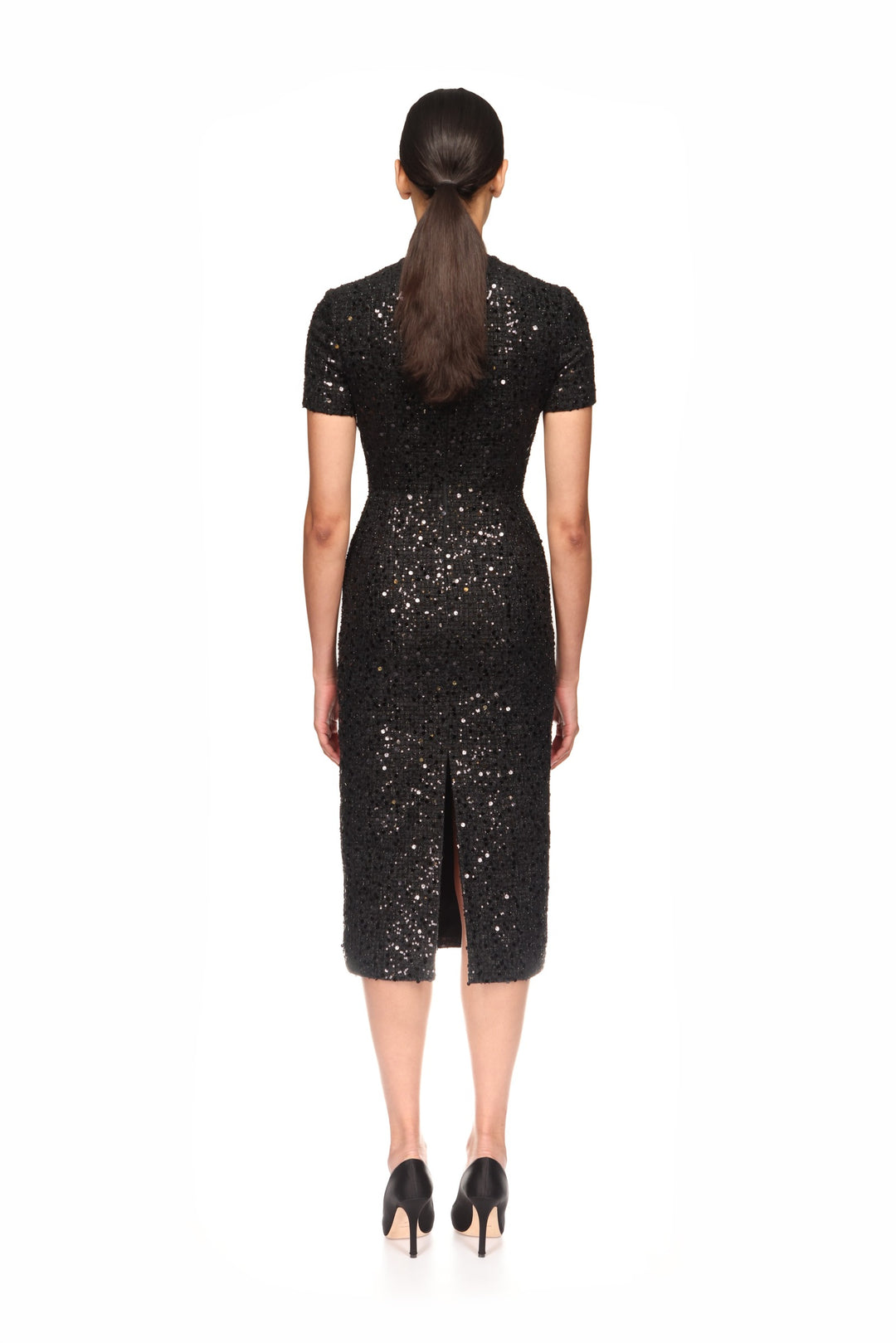 SEQUIN BOUCLE MIDI DRESS