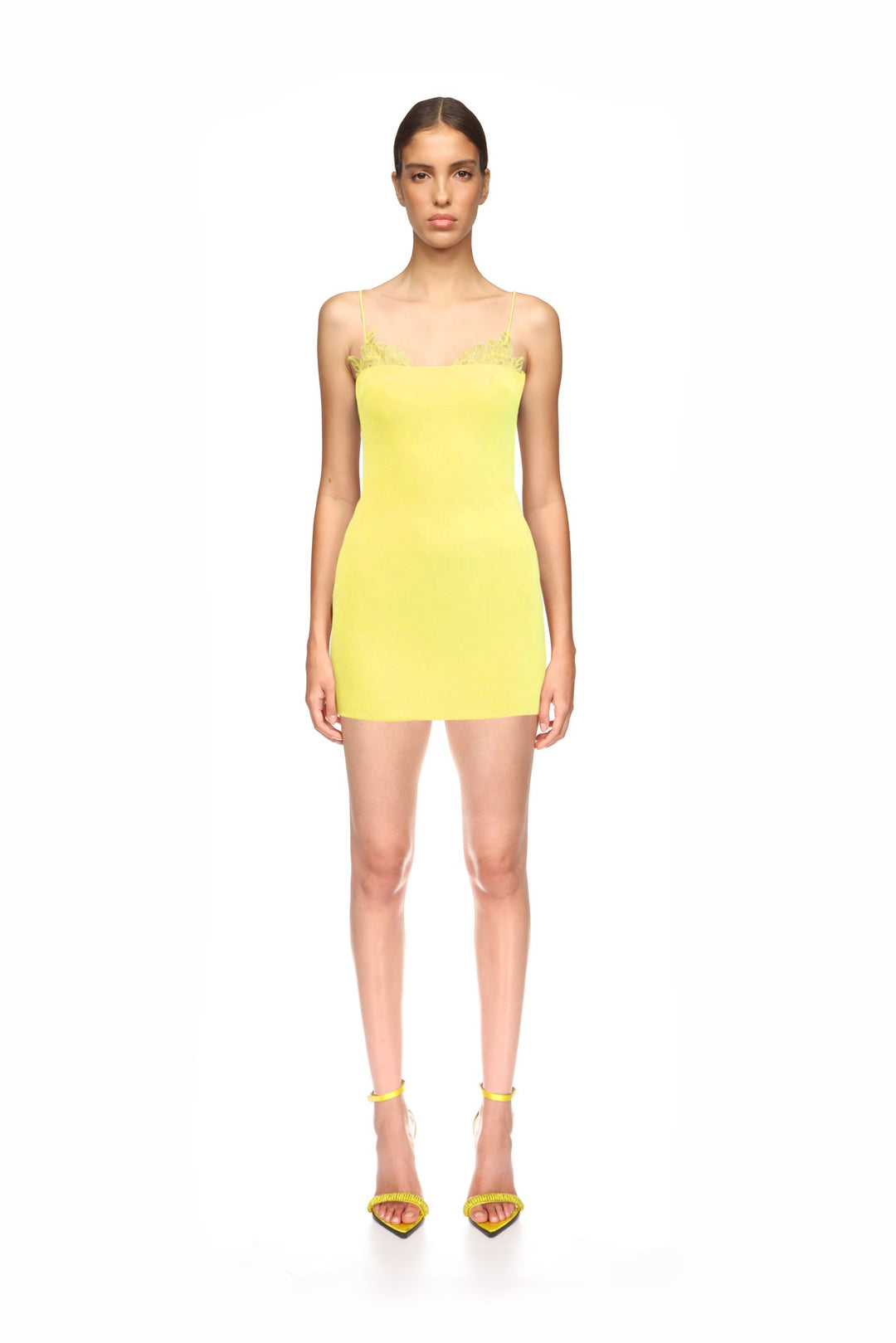 LACE TRIM DETAIL MINI DRESS