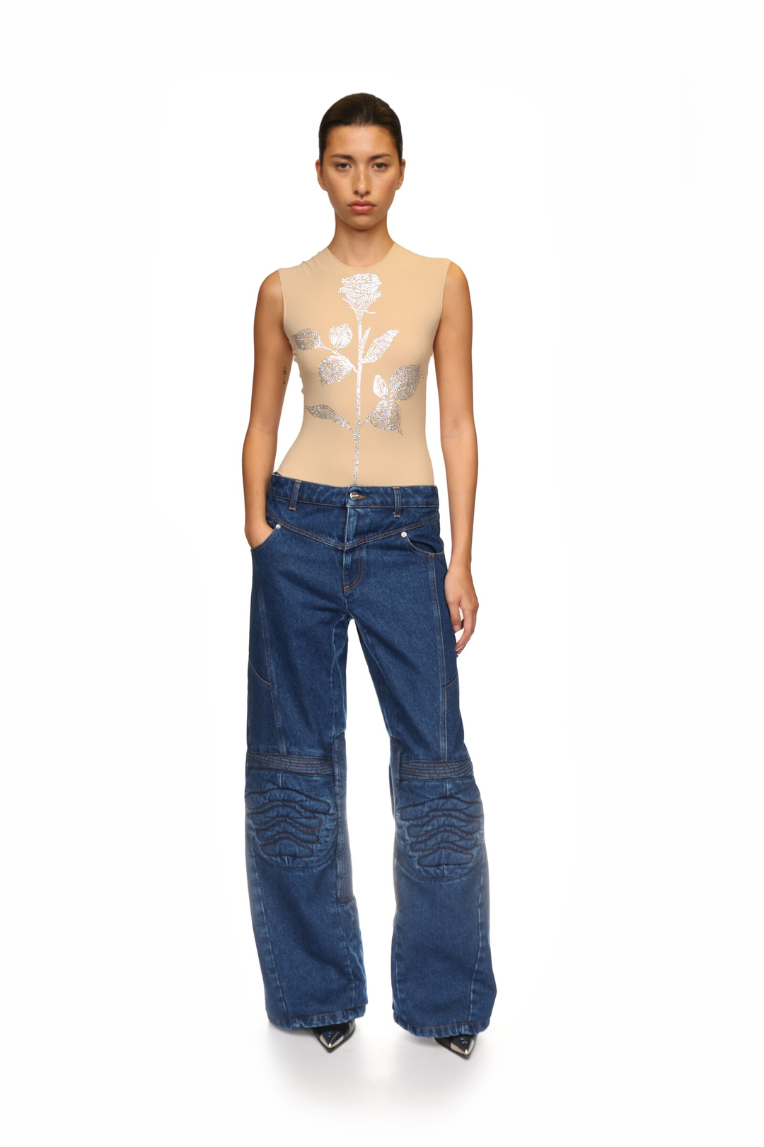 LOOSE FIT BIKER JEANS