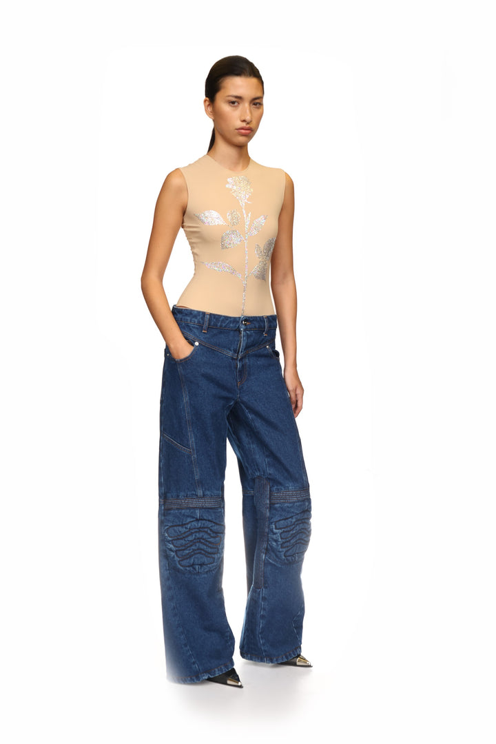 LOOSE FIT BIKER JEANS