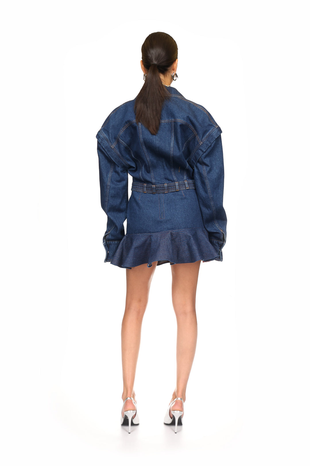 CAP SLEEVE CROPPED DENIM JACKET