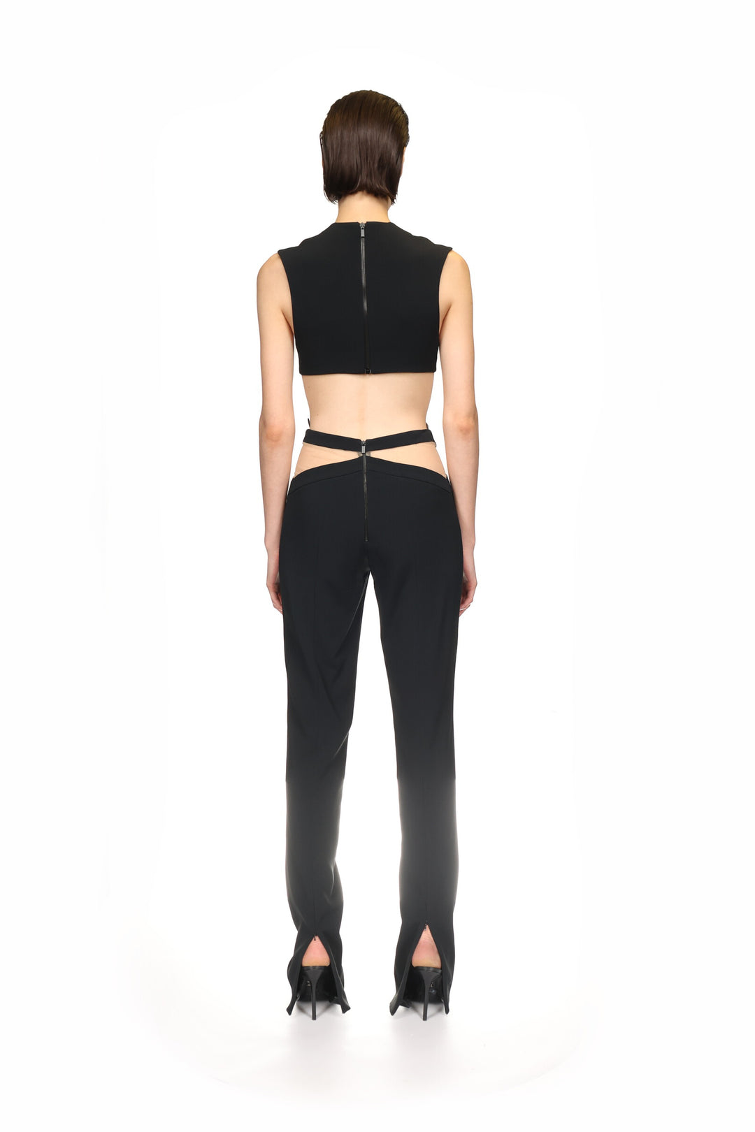 CRYSTAL DAISY BLACK TROUSERS
