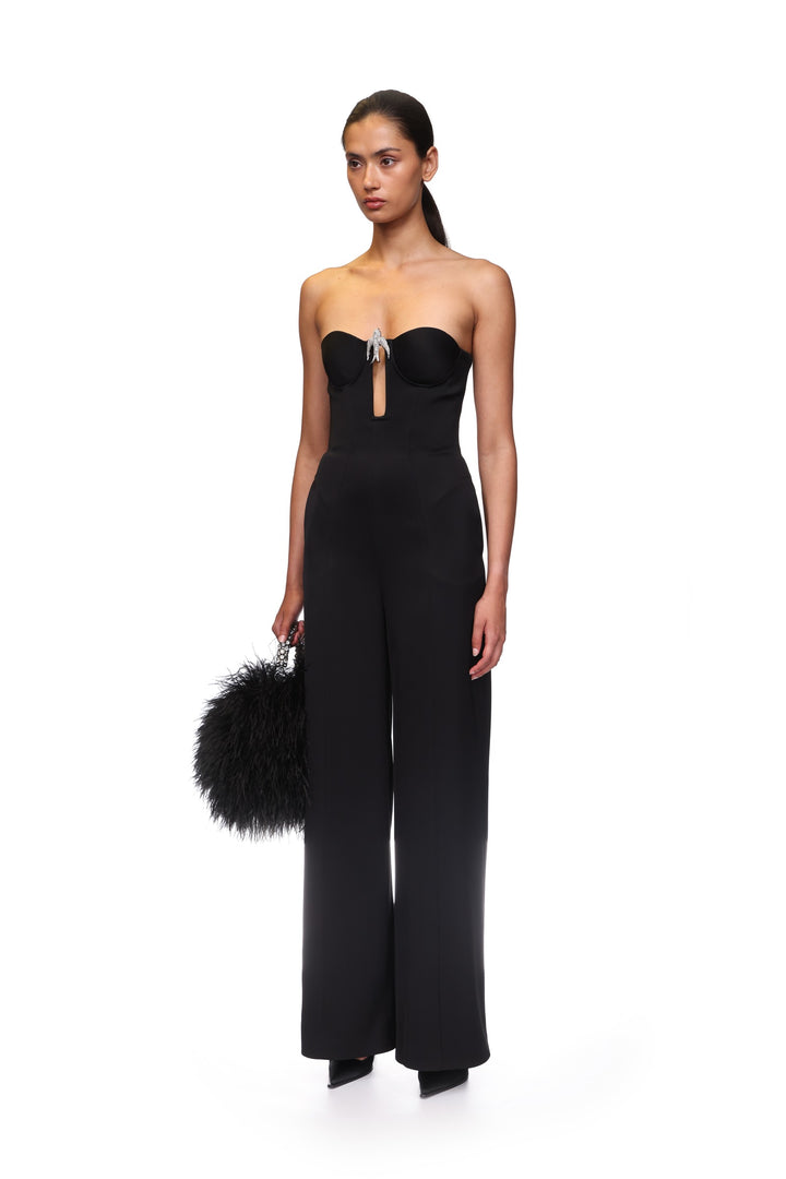 CRYSTAL SWALLOW WIDE LEG JUMPSUIT
