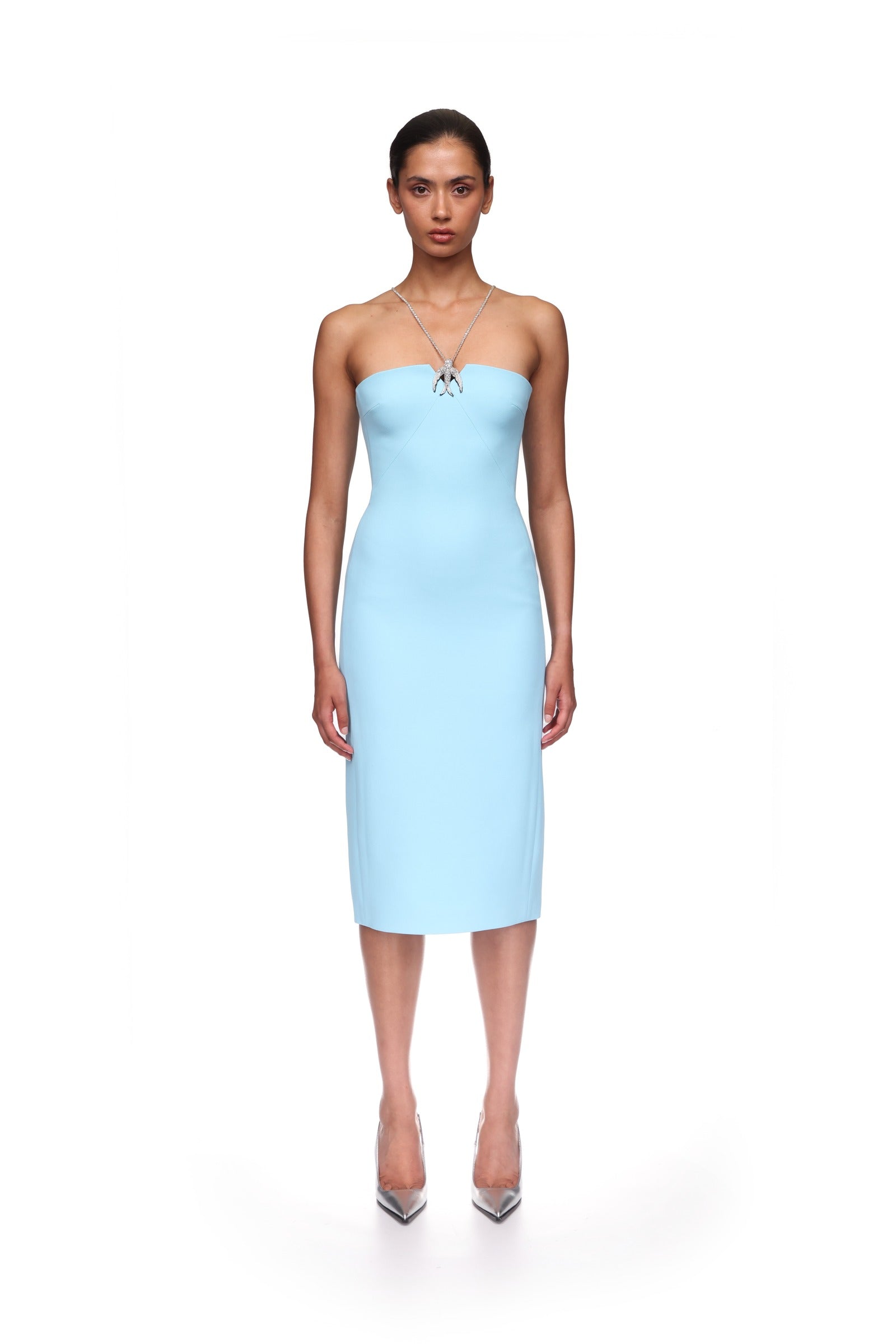 オールインワン・サロペット David Koma Rectangle Crystal Embroidery Detail Midi Dress David Koma Rectangle Crystal Embroidery Detail Midi Dress