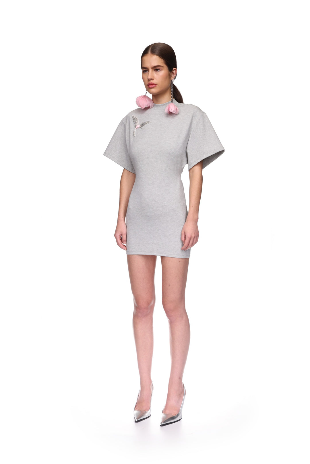 CRYSTAL HUMMINGBIRD SOFT JERSEY DRESS