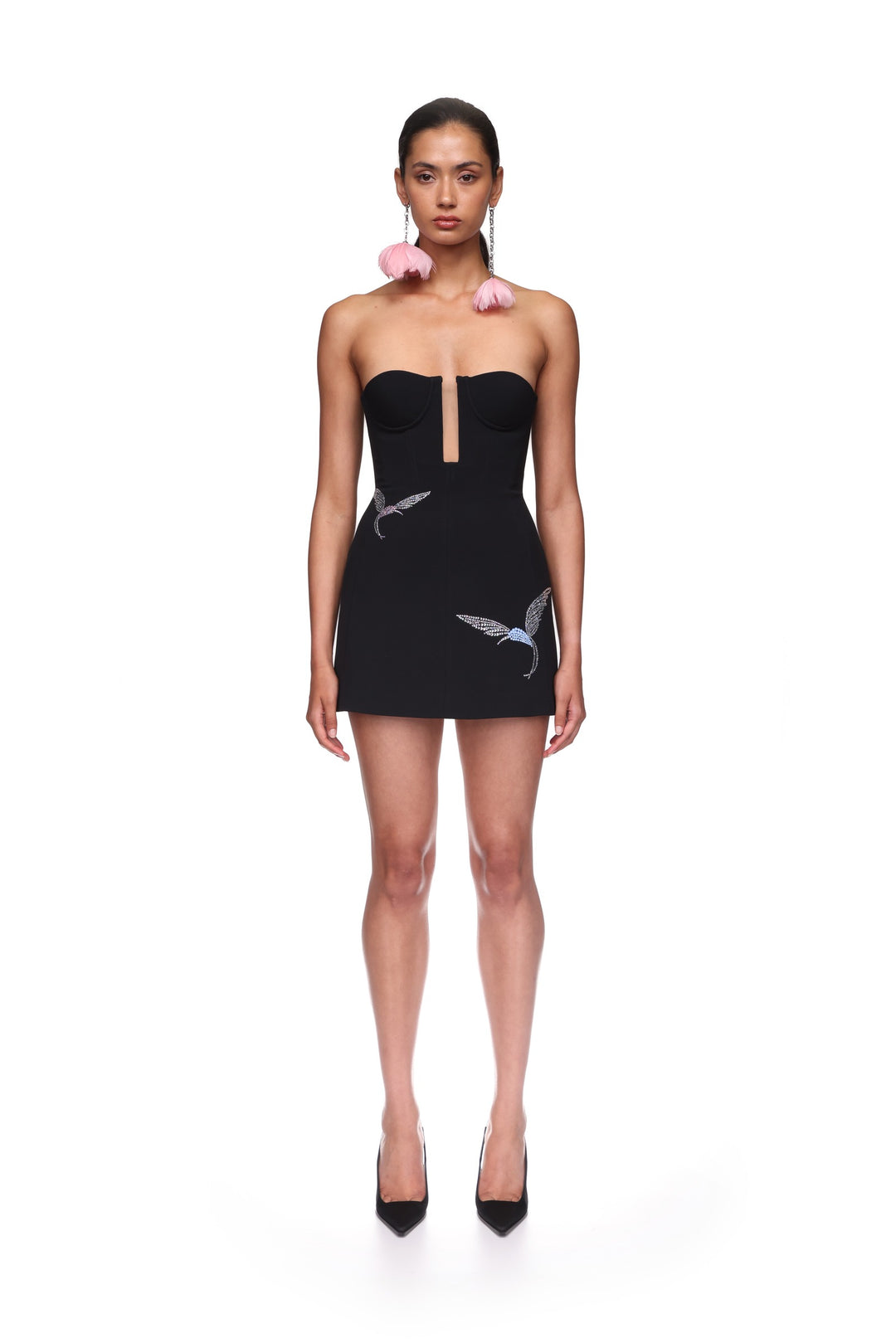 CRYSTAL HUMMINGBIRDS MINI DRESS