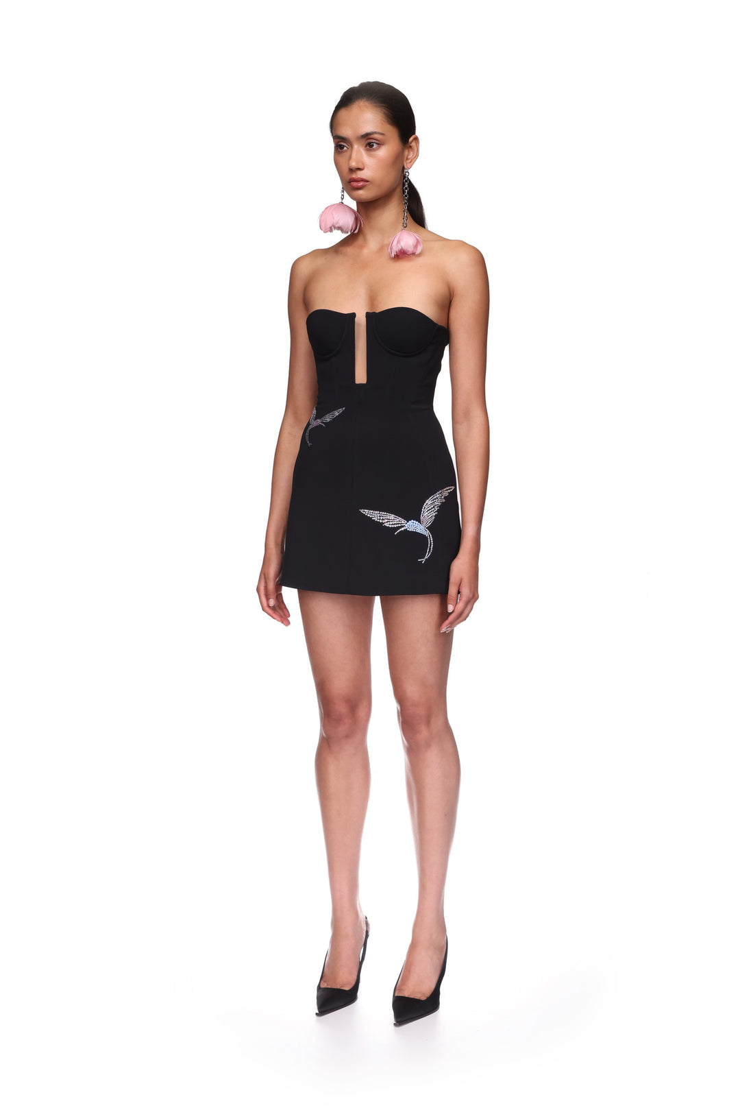 CRYSTAL HUMMINGBIRDS MINI DRESS