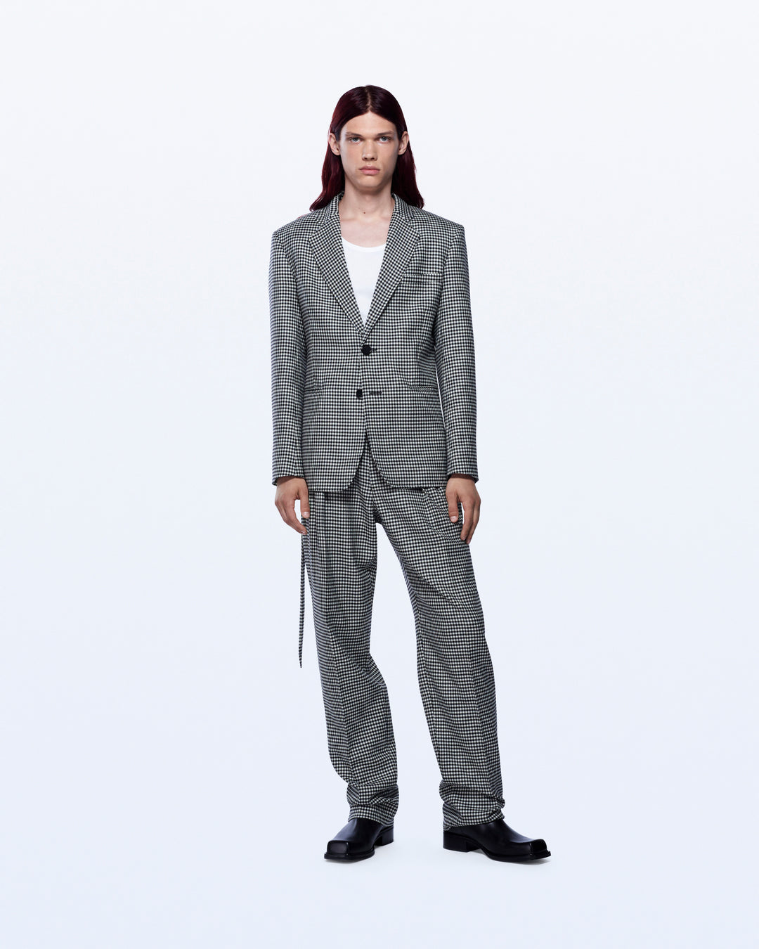 SINGLE BREASTED HOUNDSTOOTH JACKET
